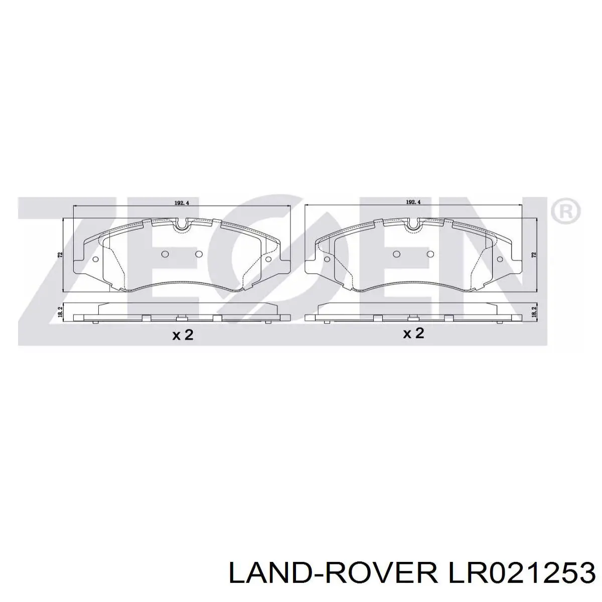 Колодки Land Rover LR021253 цена, от 77.74 USD