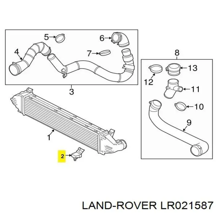 Sensor De Presion Del Colector De Admision LR021587 Land Rover