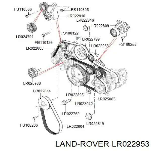 Паразитный ролик LR022953 Britpart