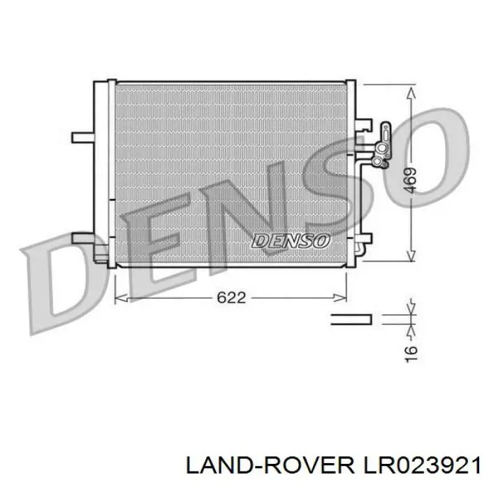 Радиатор кондиционера LR023921 Land Rover