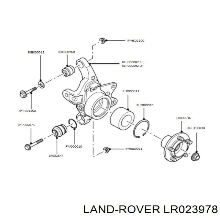 Передняя ступица LR023978 Land Rover