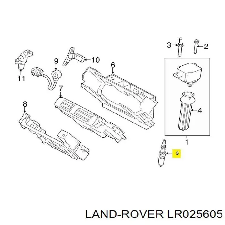 LR025605 Land Rover Свечи зажигания