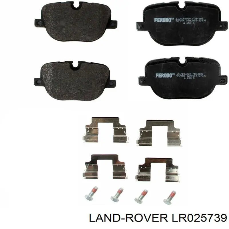 LR025739 Land Rover колодки тормозные задние дисковые