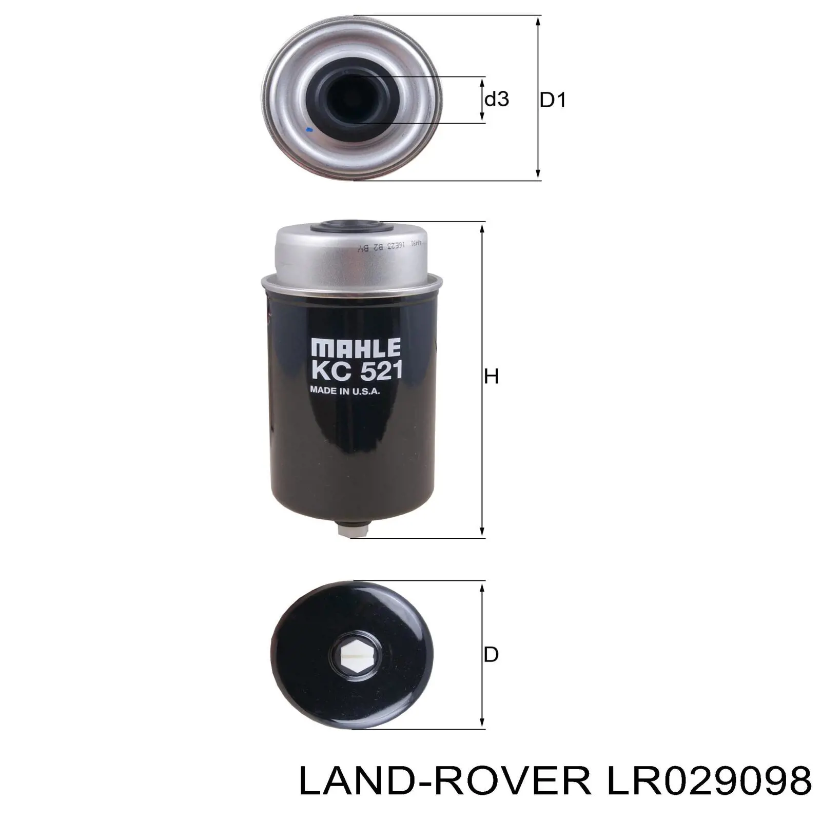 Фильтр тонкой очистки топлива Land Rover LR029098 цена, от 57.28 USD