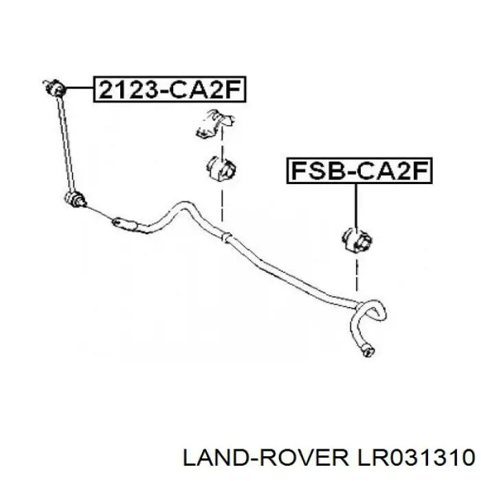 LR031310 Land Rover Разрезная втулка стабилизатора