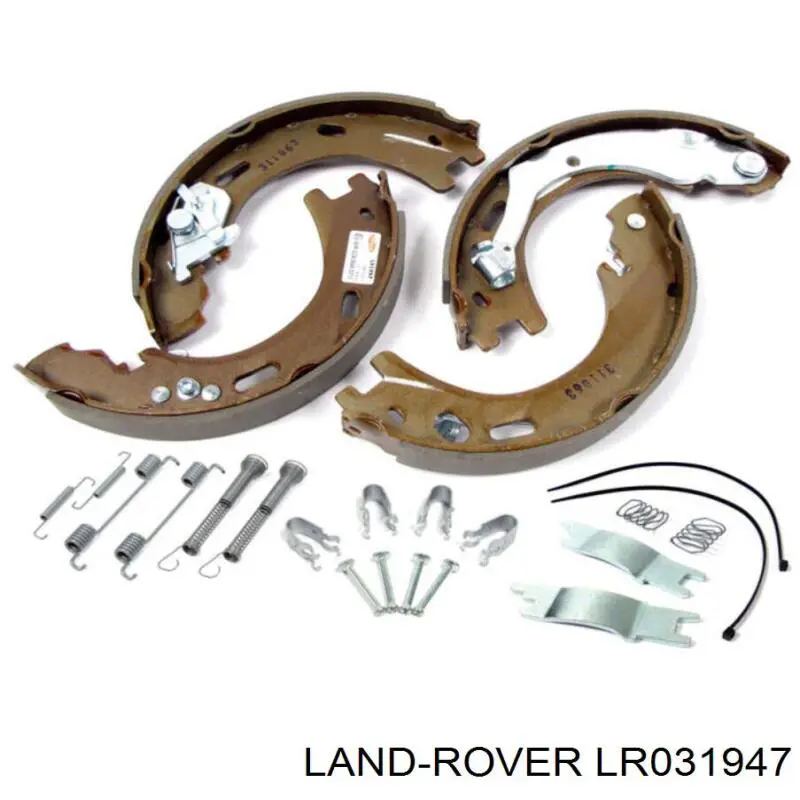 LR031947 Land Rover колодки ручника (стояночного тормоза)
