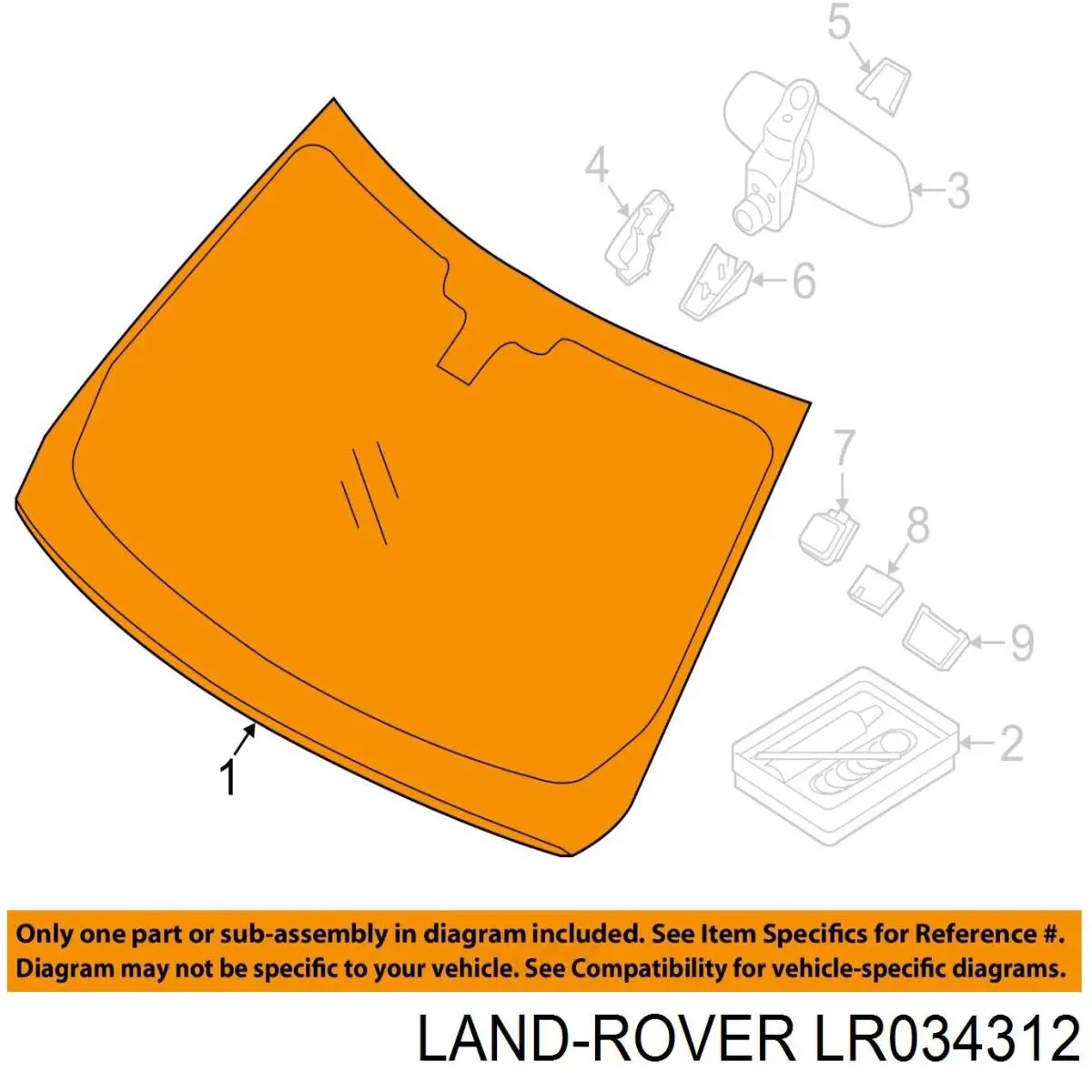 Купить LR034312 Land Rover Ветровое стекло