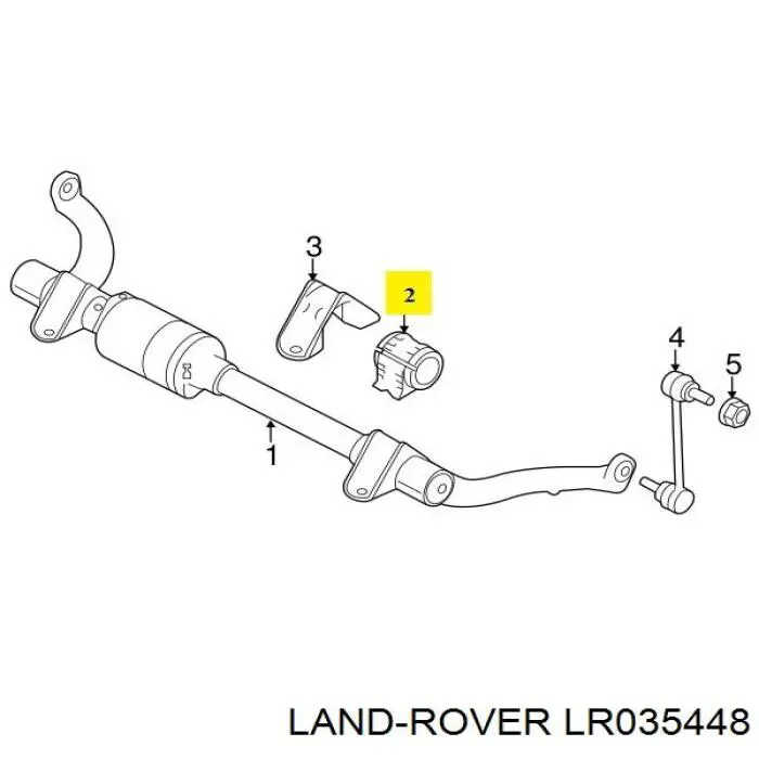 Втулка переднего стабилизатора LR035448 Land Rover