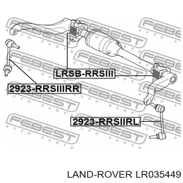 LR035449 Land Rover bucha de estabilizador traseiro