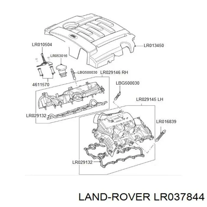 Купить LR016955 Land Rover Горловина маслозаливная
