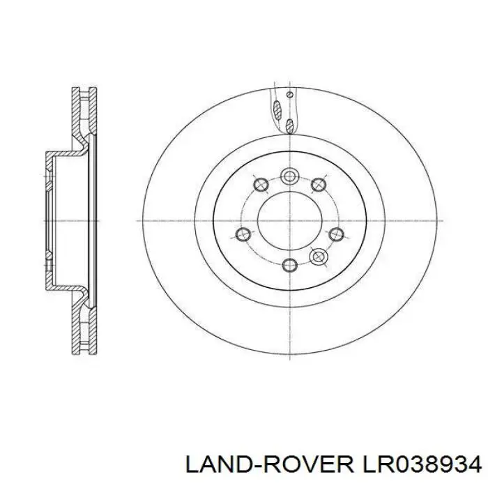 Тормоз дисковый передний Land Rover LR038934 цена, от 76.47 USD