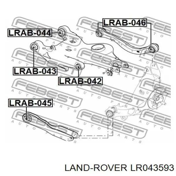LR043593 Land Rover Цапфа правая