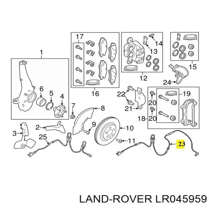 Купить LR045959 Land Rover Сенсор износа