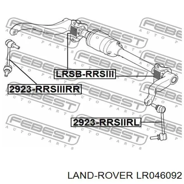 Втулка переднего стабилизатора LR046092 Land Rover