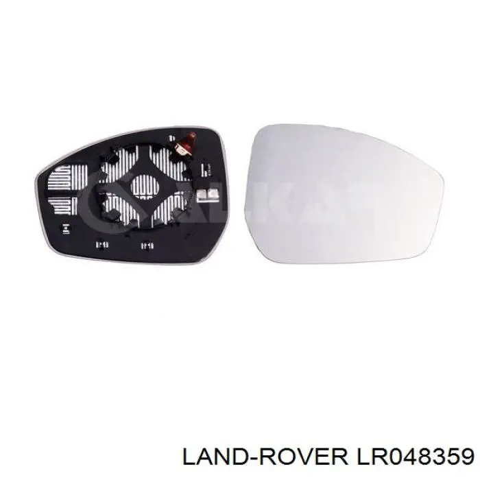 Зеркальный элемент зеркала заднего вида правого на Land Rover Range Rover EVOQUE 