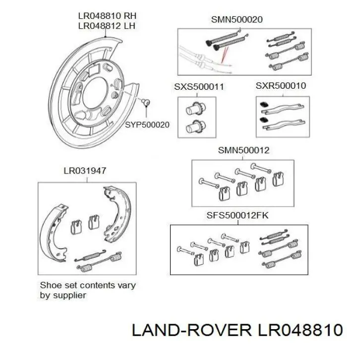 Щиток тормозного диска заднего правый Land Rover SMF500032 цена, от 38.56 USD