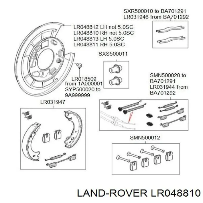 Защита тормозного диска заднего правая на Land Rover Range Rover SPORT II 
