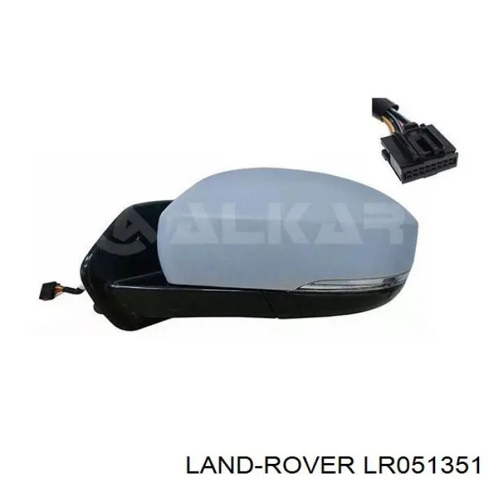 LR051351 Land Rover зеркальный элемент зеркала заднего вида левого