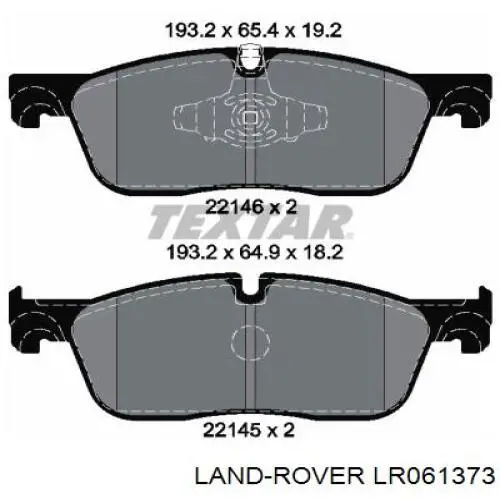 LR061373 Land Rover Колодки передние