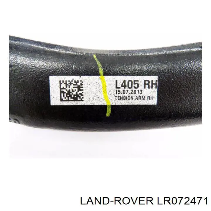 LR072471 Land Rover braço oscilante inferior direito de suspensão dianteira
