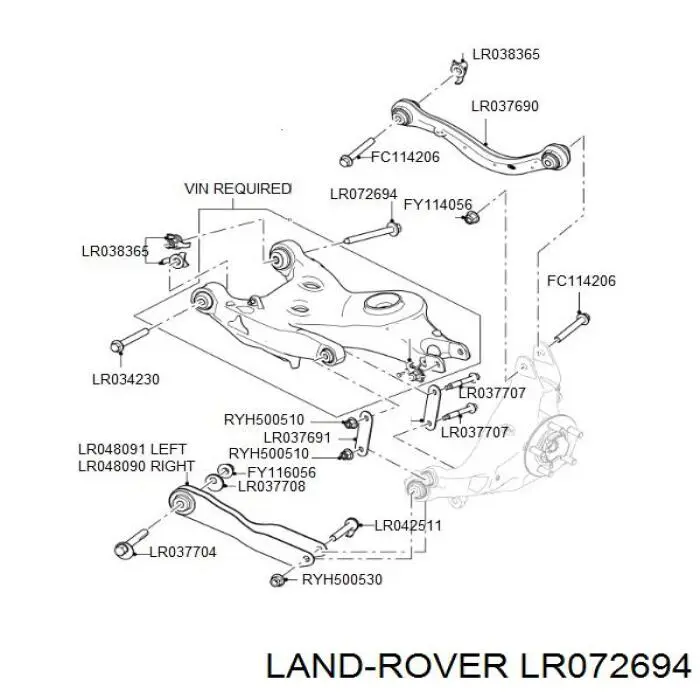 Болт переднего рычага Land Rover LR044025 цена, от 11.11 USD