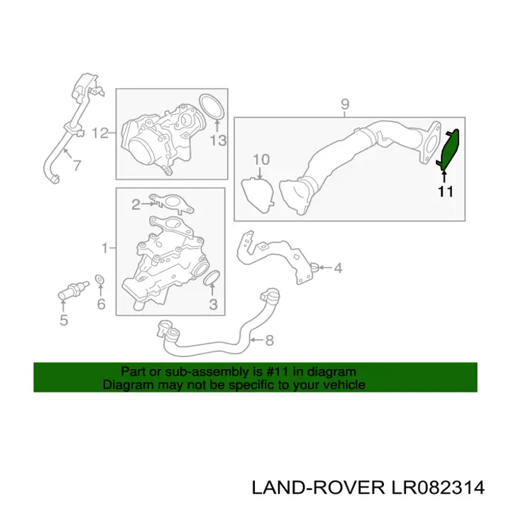 Прокладка коллектора выпускного Land Rover LR082314 цена, от 20.10 USD