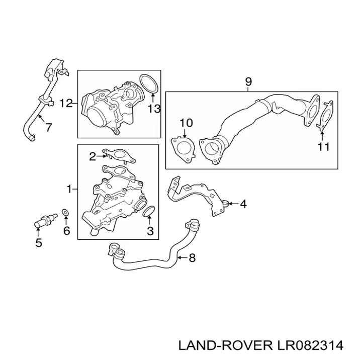 LR082314 Land Rover Прокладка коллектора выпуск