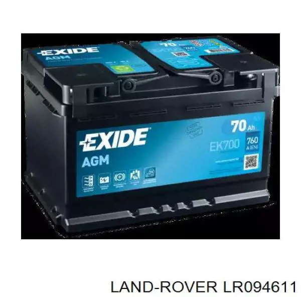 LR094611 Land Rover bateria recarregável (pilha)