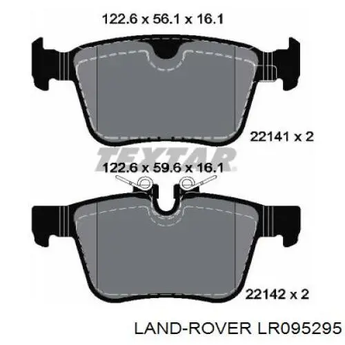 Колодки дисковые  Land Rover LR095295 цена, от 51.29 USD