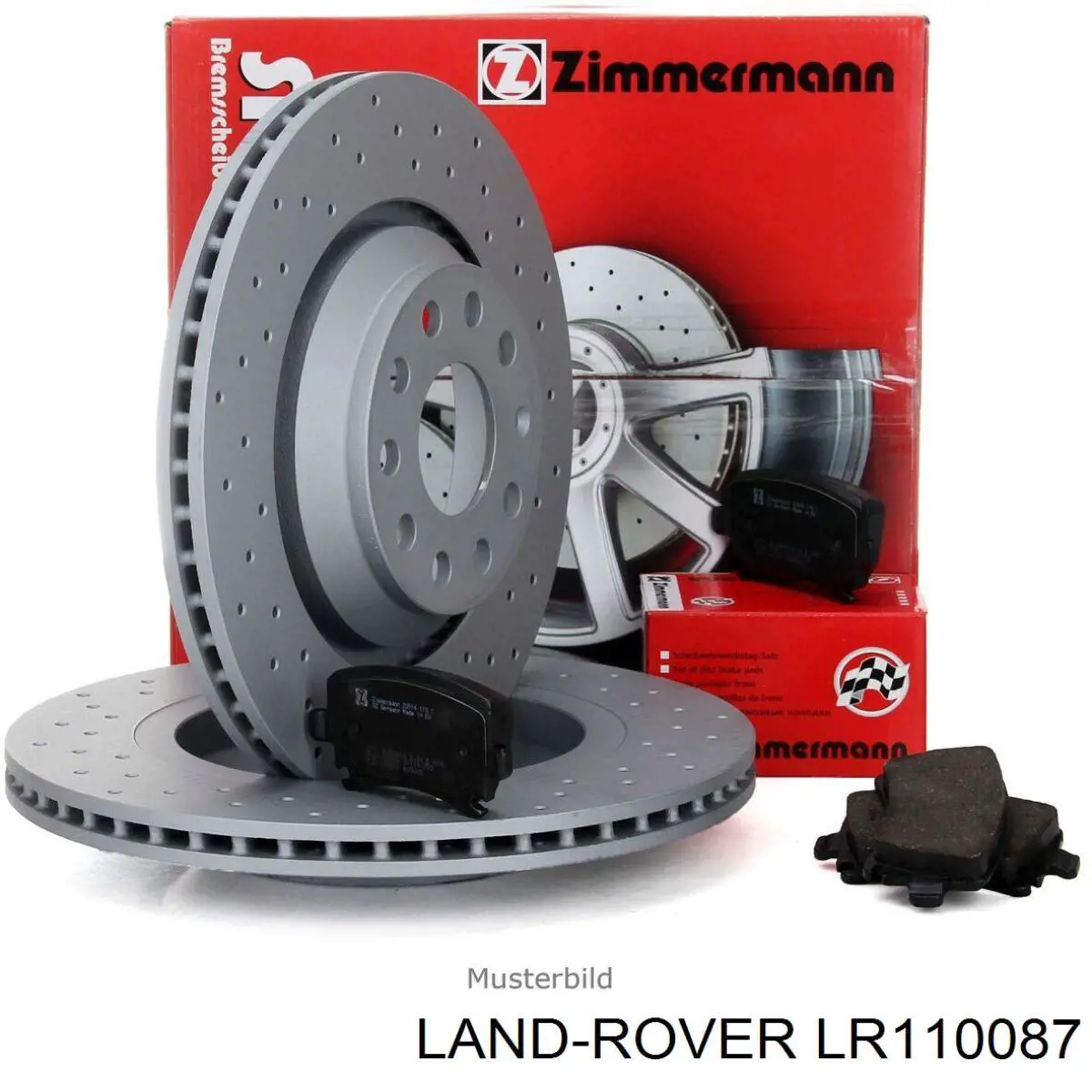 LR110087 Land Rover sapatas do freio dianteiras de disco