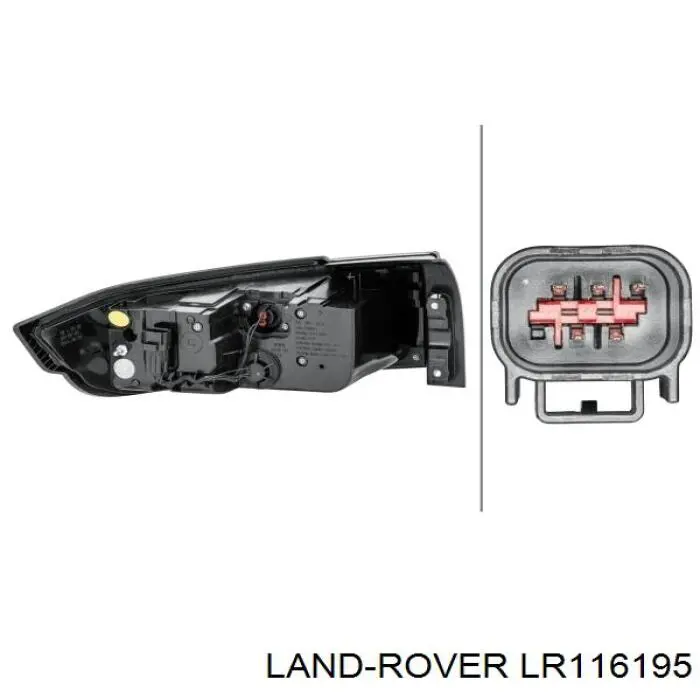 Фонарь задний правый Land Rover LR116195 цена, от 284.75 USD