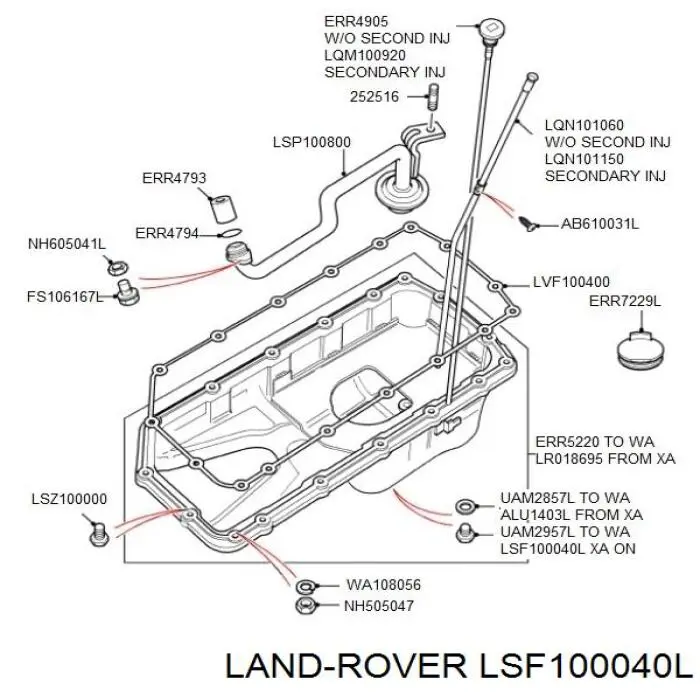  Land Rover LSF100040L цена, от 2.95 USD