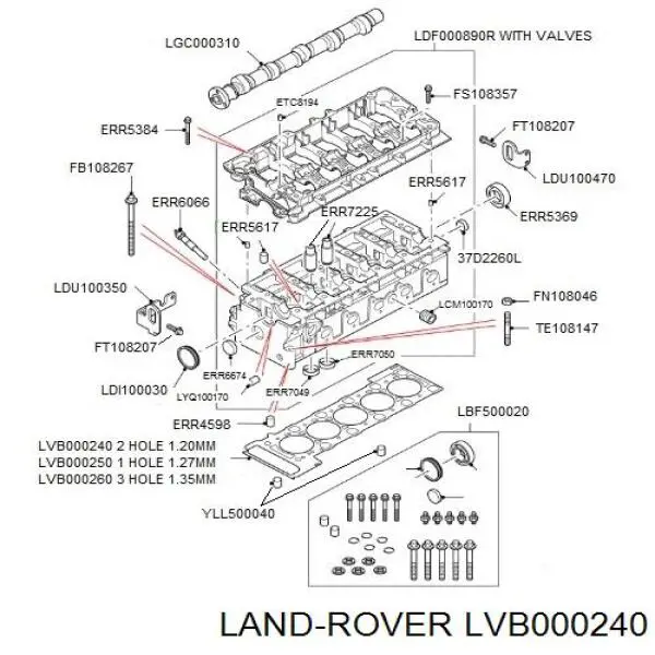 LVB000240 Land Rover прокладка гбц