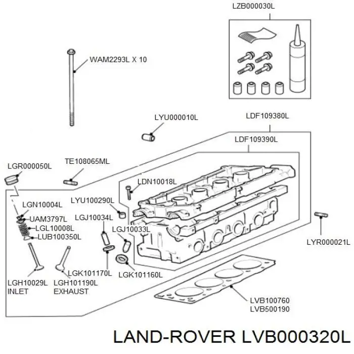 Прокладка ГБЦ LVB000320L Land Rover