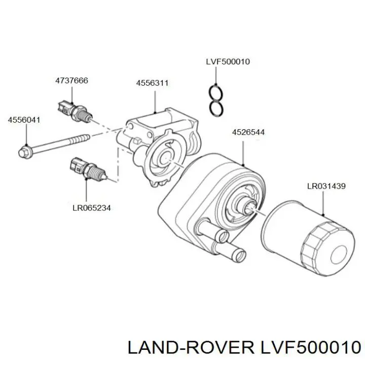 Прокладка адаптера масляного фильтра Land Rover LVF500010 цена, от 13.35 USD