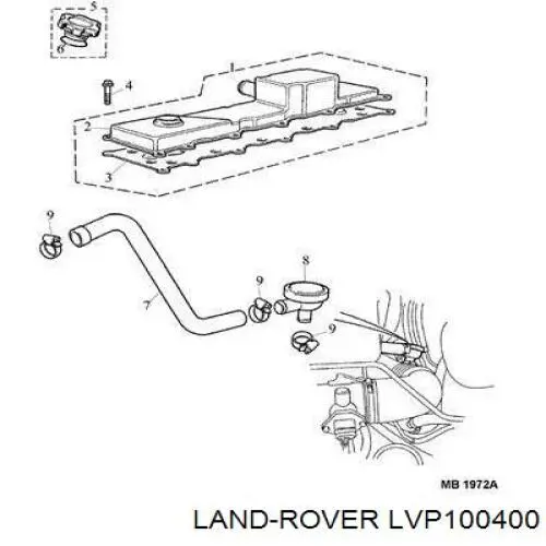 Купить LVP100400 Land Rover Прокладка клапанной крышки двигателя