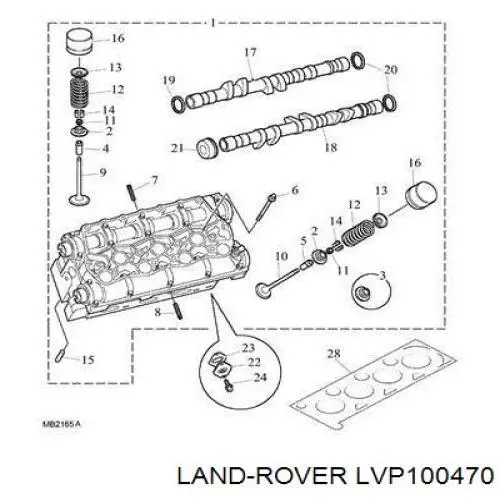 Прокладка клапанной крышки LVP100470 Rover