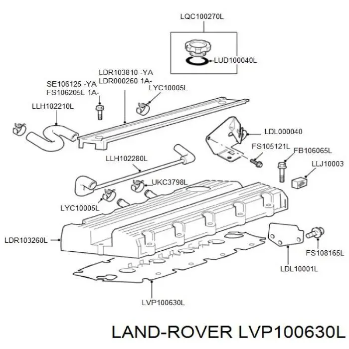 Прокладка крышки двигателя Land Rover LVP100630L цена, от 17.17 USD
