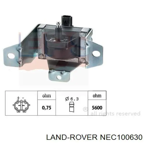 NEC100630 Land Rover Катушка зажигания