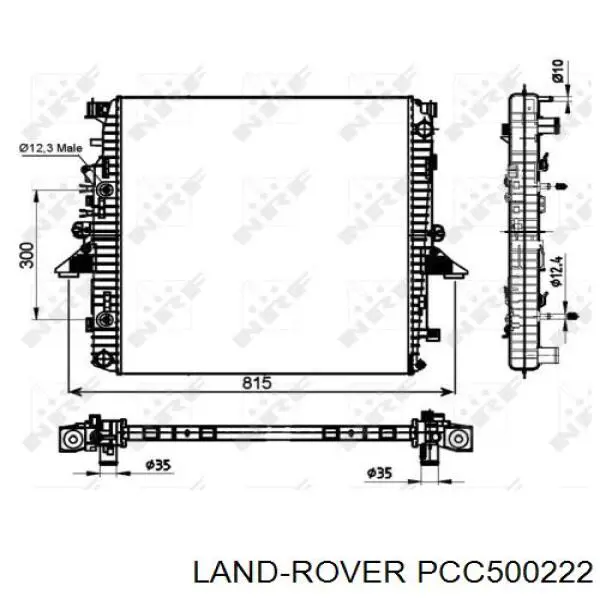 Радиатор охлаждения двигателя Land Rover PCC500222 цена, от 141.56 USD