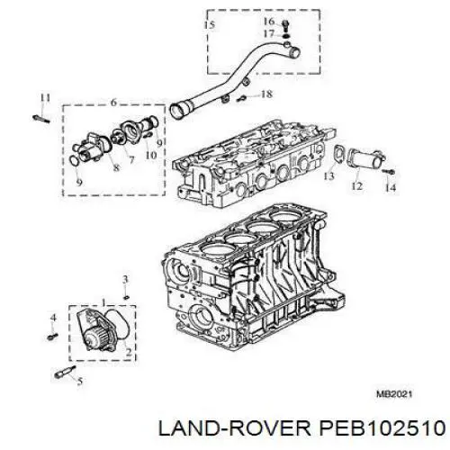 Помпа PEB102510 Land Rover