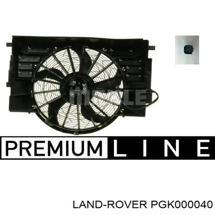 PGK000150 Britpart диффузор радиатора кондиционера, в сборе с крыльчаткой и мотором