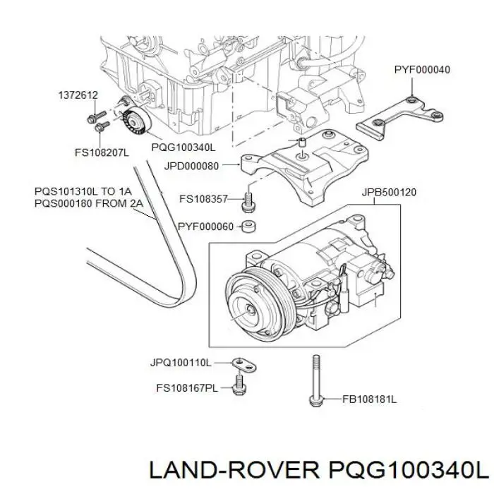 Купить PQG100340L Land Rover Натяжитель приводного ремня