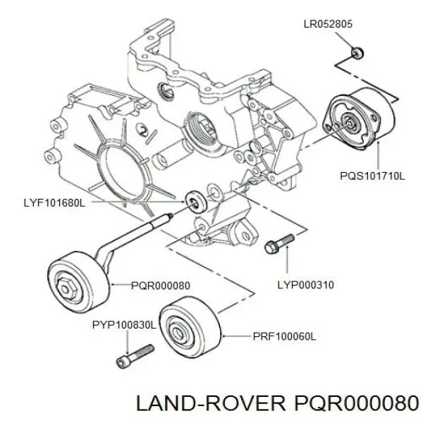 Купить PQR000080 Land Rover Натяжной ролик
