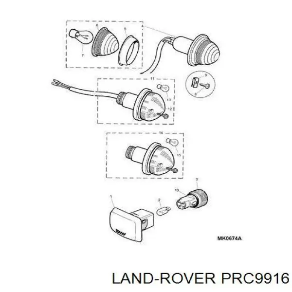 Повторитель поворота в крыло Allmakes PRC9916 цена, от 4.42 USD