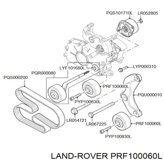 Паразитный ролик приводного ремня Land Rover PRF100060L цена, от 20.99 USD