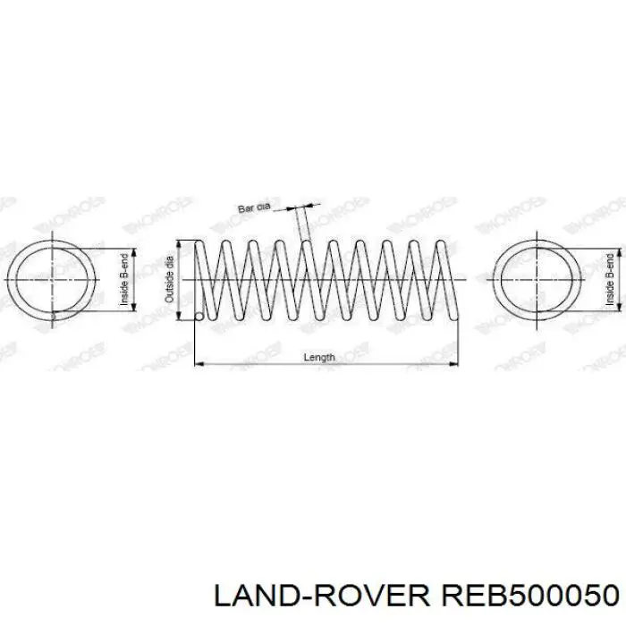REB000562 Land Rover пружина передняя