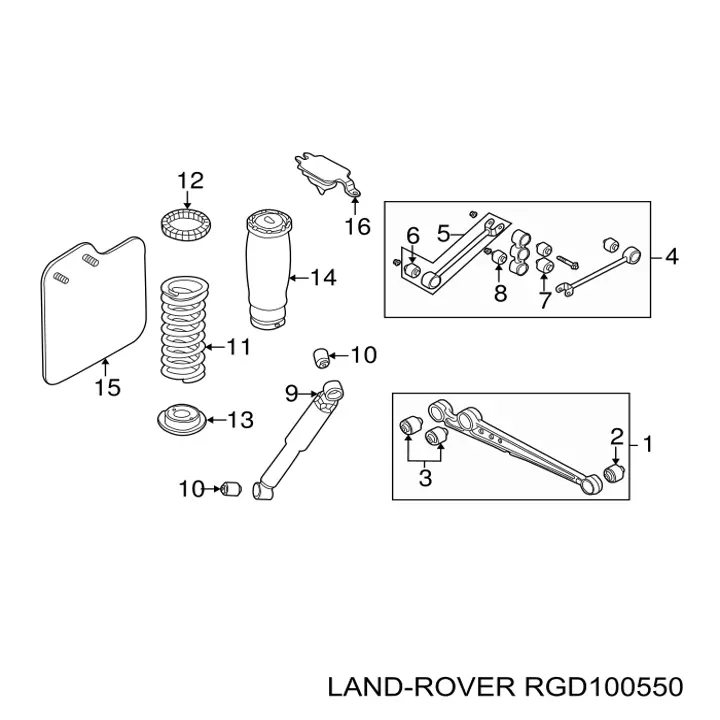  Поперечный рычаг задней подвески Land Rover Discovery 2