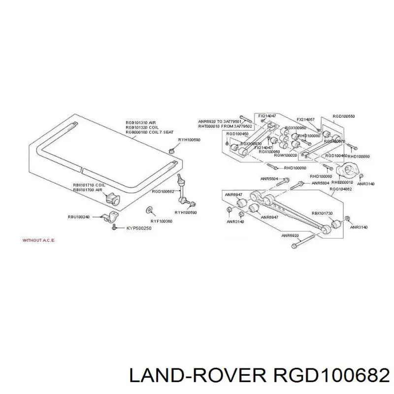 Стойка стабилизатора заднего RGD100682 Land Rover