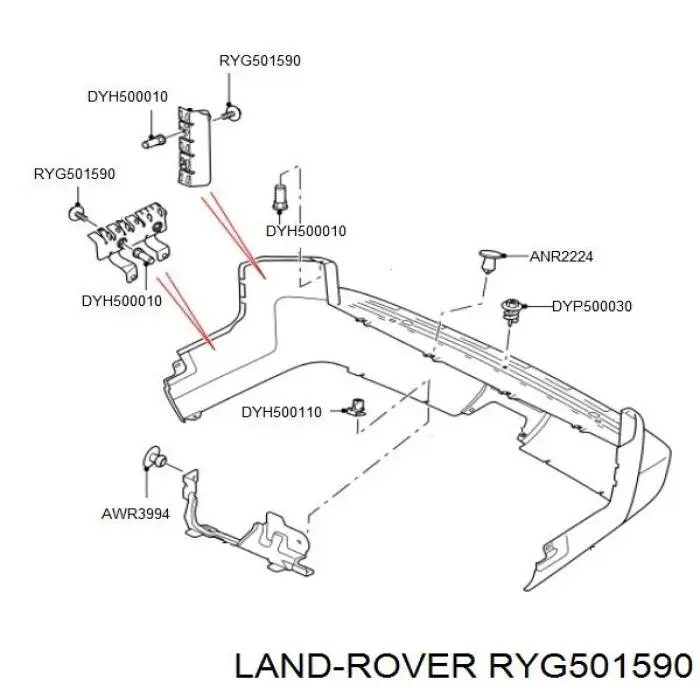  Land Rover RYG501590 цена, от 0.58 USD
